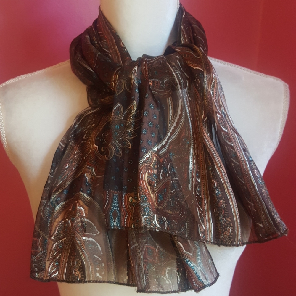 FINAL SALE! Paisley Satin Scarf